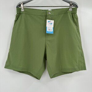 Bermies Men's All Day Performance Shorts in Green sz M Medium 7" Inseam NWT $55